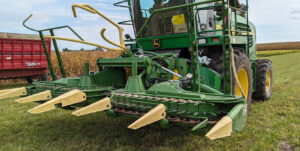 New biomass crop chopper header. This header is the same style as what is being used in commercial Miscanthus operations in the U.S.