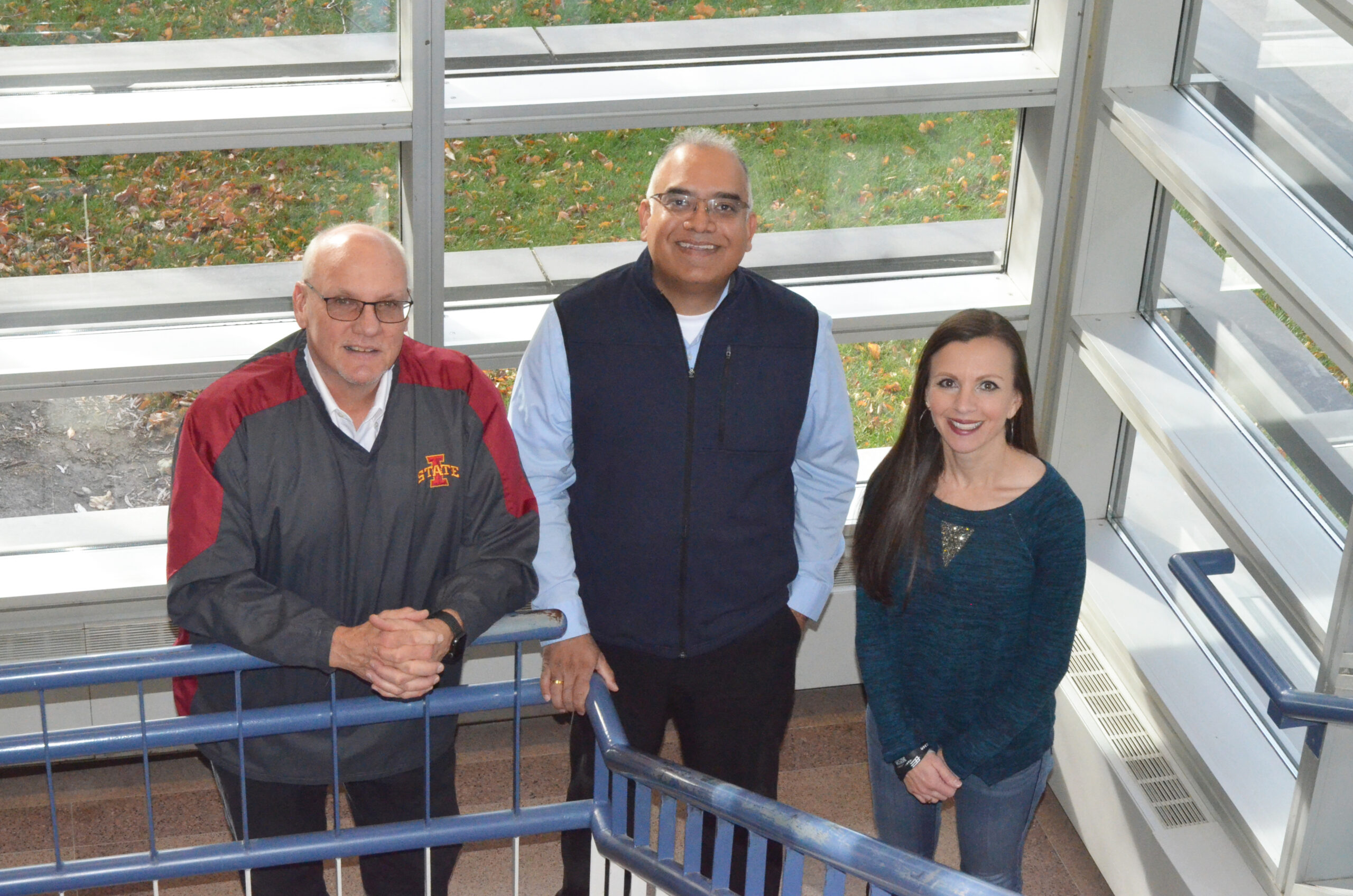 ISRC Co-directors Greg Tylka and Danny Singh and Iowa Soybean Association’s Christie Wiebbecke.