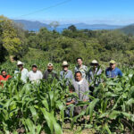 Hokanson (back row, third from right) with a group of farmers in Honduras.