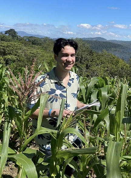 Andrew Hokanson, senior in agronomy, in Honduras.