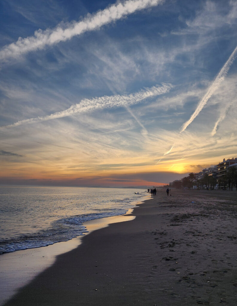 sunset on the beach